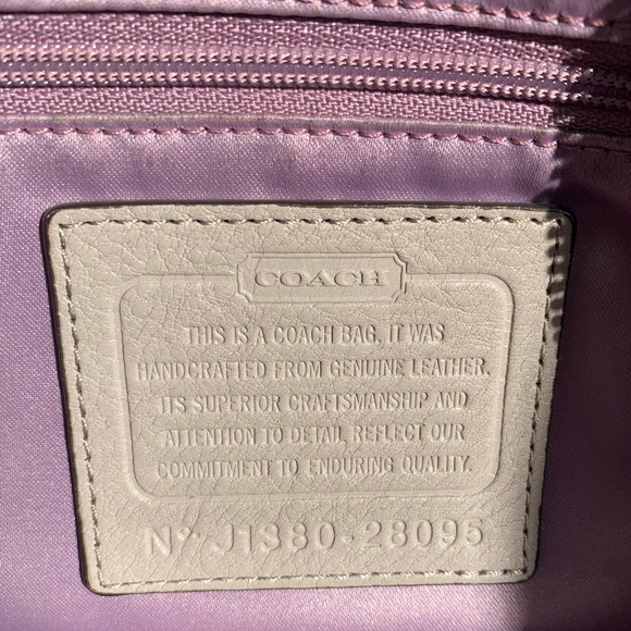 Coach Kelsey satchel (mauve leather carriage bag) - Picture 4 of 6
